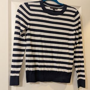 Navy and White Striped Sweater